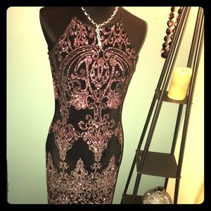 Beautiful glitter floor length dress